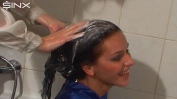 Housemates Enjoy Clothed Bath Shampoo Sessions Screencap 32 on www.sinx.com