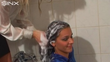 Housemates Enjoy Clothed Bath Shampoo Sessions Screencap 35 on www.sinx.com
