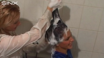 Housemates Enjoy Clothed Bath Shampoo Sessions Screencap 44 on www.sinx.com