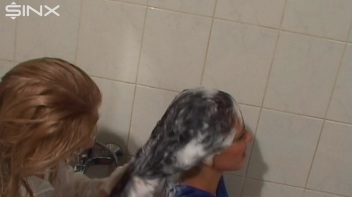 Housemates Enjoy Clothed Bath Shampoo Sessions Screencap 45 on www.sinx.com