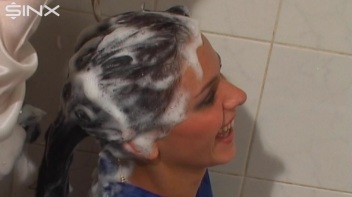 Housemates Enjoy Clothed Bath Shampoo Sessions Screencap 46 on www.sinx.com