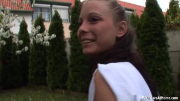 Brunette Gets A Backyard Face Bang Screencap 8 on www.sinx.com