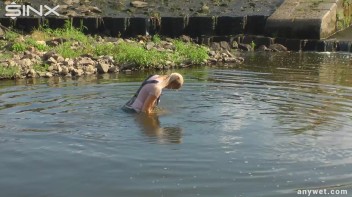 Seductive Blonde Smokes And Gets Drenched In Lake Screencap 46 on www.sinx.com