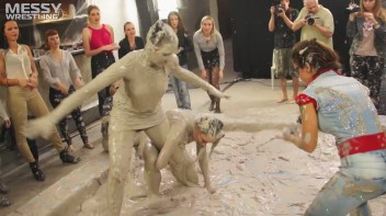 Messy Wrestling: Two Battles - No One Stops Until They're Fully Slopped! Screencap 88 on www.sinx.com