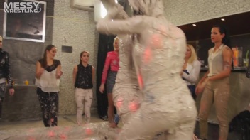 Messy Wrestling: Two Battles - No One Stops Until They're Fully Slopped! Screencap 93 on www.sinx.com