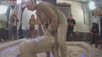 Messy Wrestling: Two Battles - No One Stops Until They're Fully Slopped! Screencap 94 on www.sinx.com