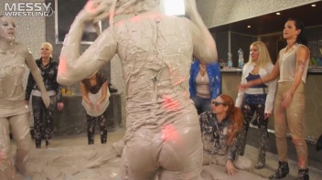 Messy Wrestling: Two Battles - No One Stops Until They're Fully Slopped! Screencap 96 on www.sinx.com