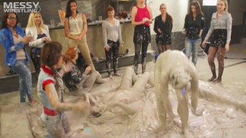 Messy Wrestling: Two Battles - No One Stops Until They're Fully Slopped! Screencap 97 on www.sinx.com