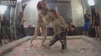 Messy Wrestling: Two Battles - No One Stops Until They're Fully Slopped! Screencap 10 on www.sinx.com