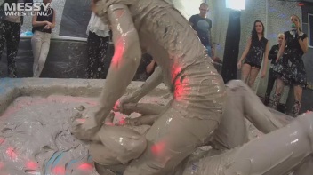 Messy Wrestling: Two Battles - No One Stops Until They're Fully Slopped! Screencap 15 on www.sinx.com