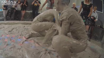 Messy Wrestling: Two Battles - No One Stops Until They're Fully Slopped! Screencap 19 on www.sinx.com