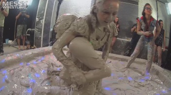 Messy Wrestling: Two Battles - No One Stops Until They're Fully Slopped! Screencap 21 on www.sinx.com