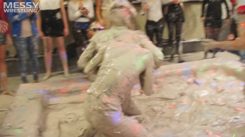 Messy Wrestling: Two Battles - No One Stops Until They're Fully Slopped! Screencap 42 on www.sinx.com