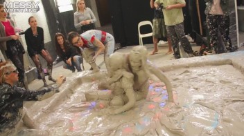 Messy Wrestling: Two Battles - No One Stops Until They're Fully Slopped! Screencap 43 on www.sinx.com