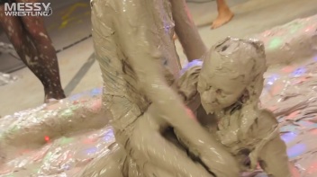 Messy Wrestling: Two Battles - No One Stops Until They're Fully Slopped! Screencap 44 on www.sinx.com