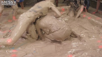 Messy Wrestling: Two Battles - No One Stops Until They're Fully Slopped! Screencap 46 on www.sinx.com