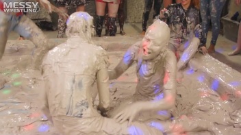 Messy Wrestling: Two Battles - No One Stops Until They're Fully Slopped! Screencap 47 on www.sinx.com