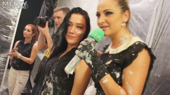 Messy Wrestling: Two Battles - No One Stops Until They're Fully Slopped! Screencap 51 on www.sinx.com