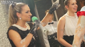 Messy Wrestling: Two Battles - No One Stops Until They're Fully Slopped! Screencap 53 on www.sinx.com