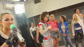 Messy Wrestling: Two Battles - No One Stops Until They're Fully Slopped! Screencap 54 on www.sinx.com