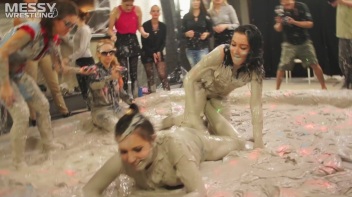 Messy Wrestling: Two Battles - No One Stops Until They're Fully Slopped! Screencap 63 on www.sinx.com