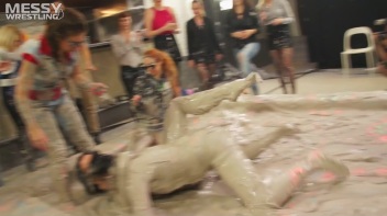 Messy Wrestling: Two Battles - No One Stops Until They're Fully Slopped! Screencap 64 on www.sinx.com