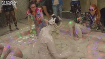 Messy Wrestling: Two Battles - No One Stops Until They're Fully Slopped! Screencap 66 on www.sinx.com