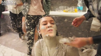 Messy Wrestling: Two Battles - No One Stops Until They're Fully Slopped! Screencap 75 on www.sinx.com