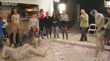 Messy Wrestling: Two Battles - No One Stops Until They're Fully Slopped! Screencap 82 on www.sinx.com