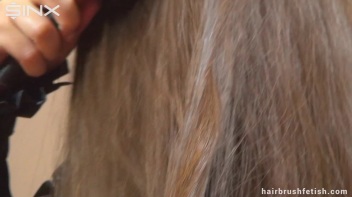 Hair Brushing Brunette Babe Screencap 18 on www.sinx.com