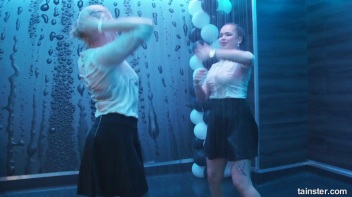 Wet And Working It!  Cuties Shake It Up! Screencap 2 on www.sinx.com
