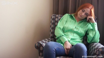 Piss Desperation Makes Redhead Gush Over Denims Screencap 2 on www.sinx.com