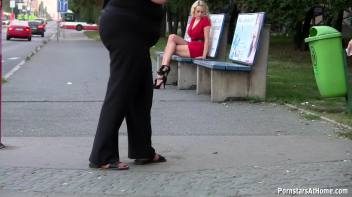 Bus Stop Babe Gives Killer Blowjobs Screencap 1 on www.sinx.com