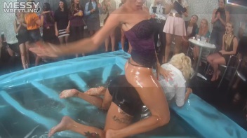 Messy Wrestling: Battle Of The Tattoos, Big Tits, And All Around Freaky Chicks! Screencap 9 on www.sinx.com