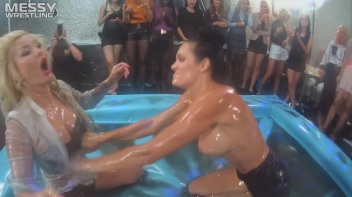 Messy Wrestling: Battle Of The Tattoos, Big Tits, And All Around Freaky Chicks! Screencap 19 on www.sinx.com