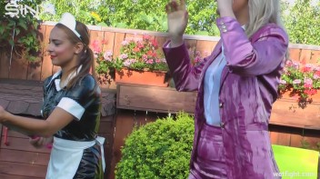 Blonde Fights Her Maid In The Pool Screencap 18 on www.sinx.com