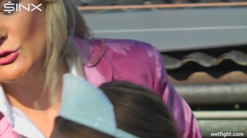 Blonde Fights Her Maid In The Pool Screencap 26 on www.sinx.com