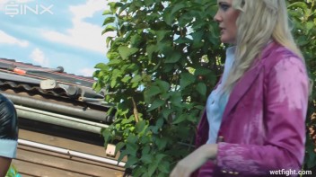 Blonde Fights Her Maid In The Pool Screencap 32 on www.sinx.com