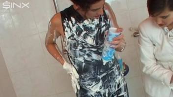Gorgeous Brunettes Smeared In Cream And Puddings Screencap 23 on www.sinx.com