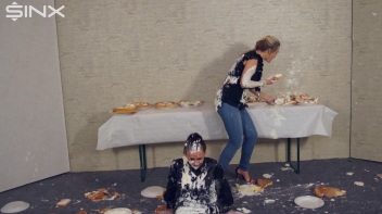 Wet And Messy Food Fighting Babes Screencap 28 on www.sinx.com