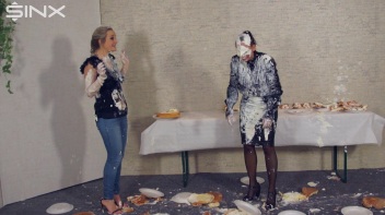 Wet And Messy Food Fighting Babes Screencap 35 on www.sinx.com