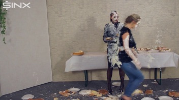 Wet And Messy Food Fighting Babes Screencap 39 on www.sinx.com