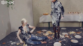 Wet And Messy Food Fighting Babes Screencap 45 on www.sinx.com