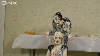 Wet And Messy Food Fighting Babes Screencap 59 on www.sinx.com