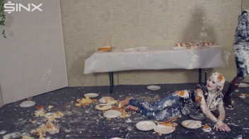 Wet And Messy Food Fighting Babes Screencap 62 on www.sinx.com