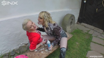 Sensual Blondes Smear Cream Over Their Sexy Clothes Screencap 59 on www.sinx.com