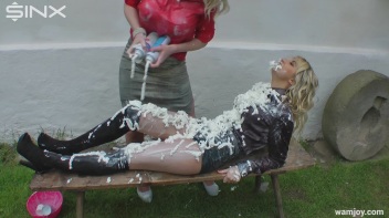 Sensual Blondes Smear Cream Over Their Sexy Clothes Screencap 67 on www.sinx.com