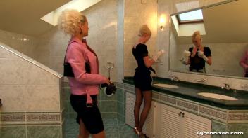 Maid Endures Rough Lesbian Domination Screencap 3 on www.sinx.com