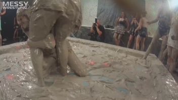Messy Wrestling: Blonde Bombshells Rock The Ring And Get Their Mud On! Screencap 28 on www.sinx.com