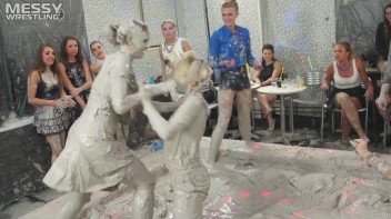 Messy Wrestling: Blonde Bombshells Rock The Ring And Get Their Mud On! Screencap 39 on www.sinx.com